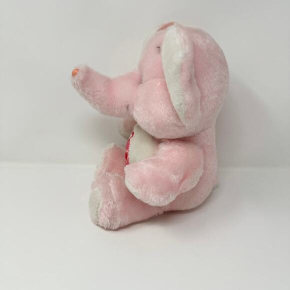 Vintage Kenner Lotsa Heart Elephant Care Bear Cousins 1984 13" Pink Plush Toy - Picture 5 of 14
